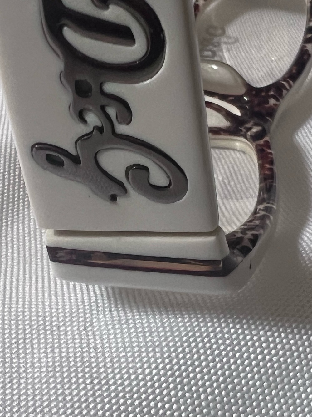 D&G White Frame Eyeglasses with Brown Leopard-Print Temples - Picture 13 of 14
